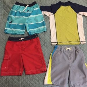 Boys bathing suits & rash guard